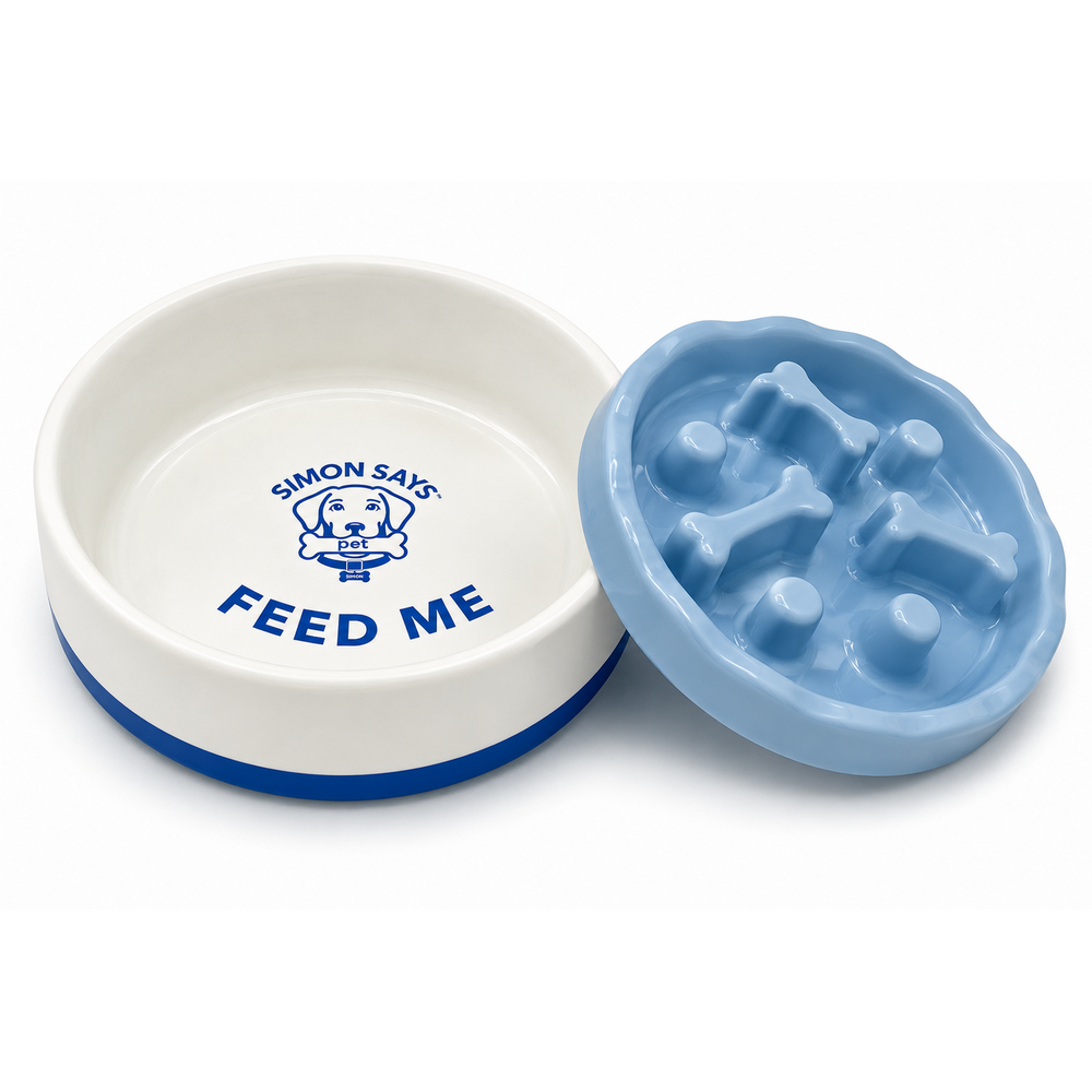Feed Me Dual Bowl Set - Blue