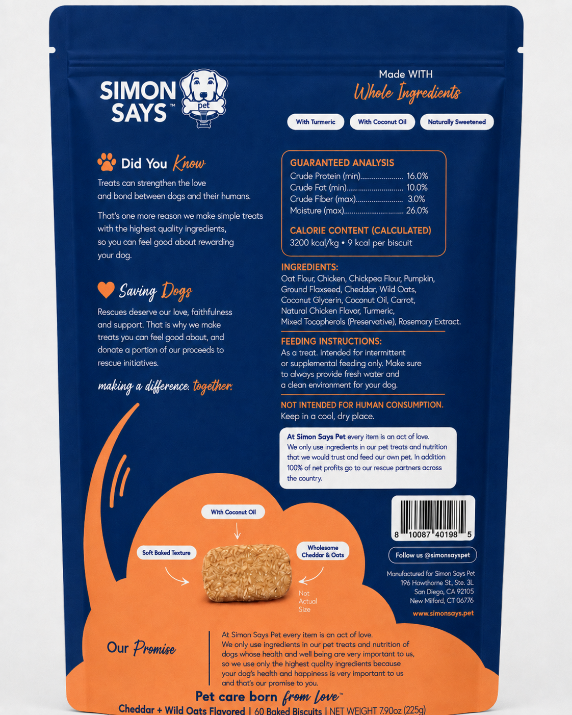 Best Friends Baked Biscuits Cheddar and Wild Oats